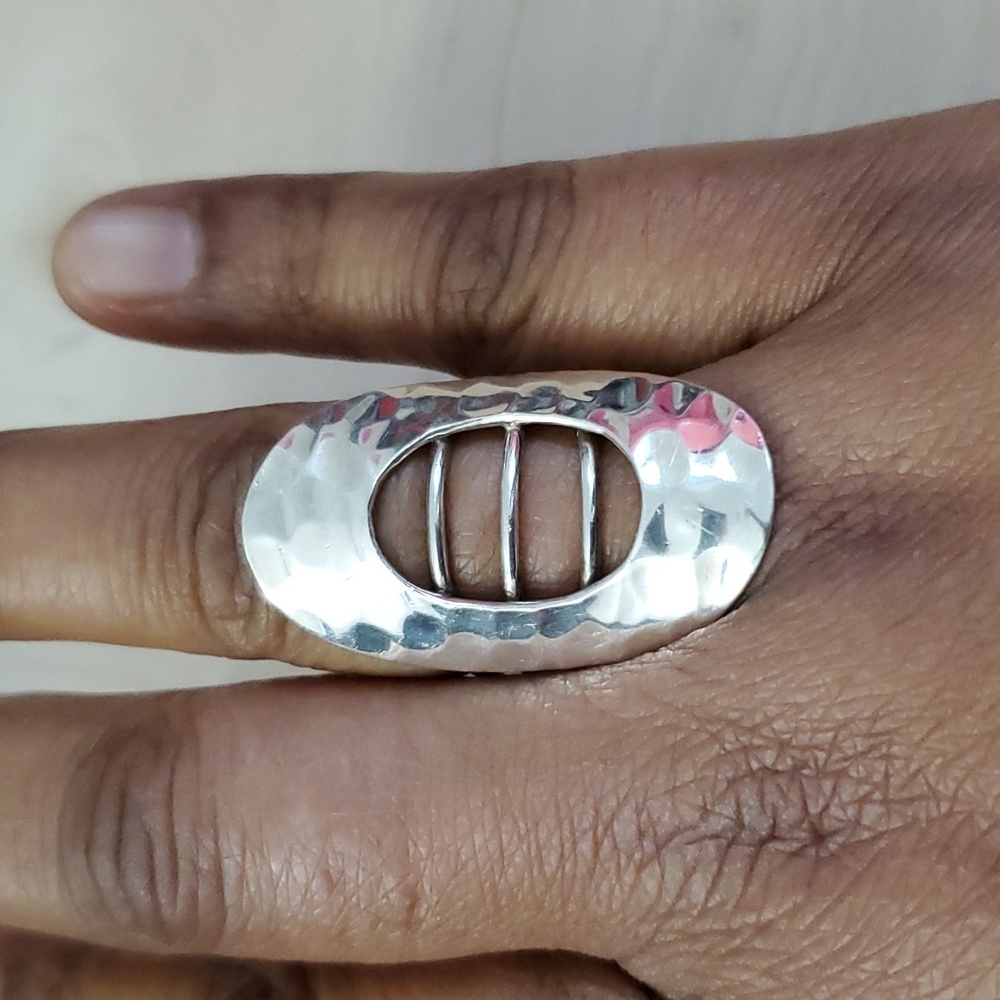 Sterling Silver 925 Large Statement Ring - image 7